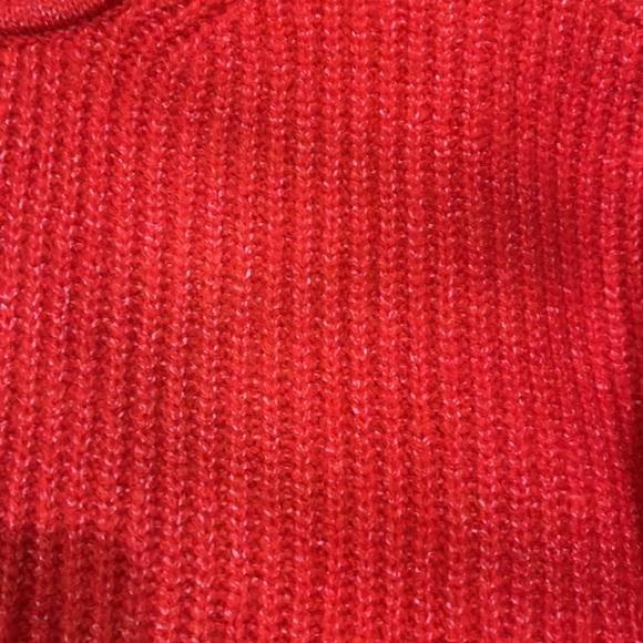 Red Cozy Vince Camuto Sweater Crossfire Acrylic Zip Neck - Picture 12 of 16